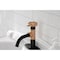 Kingston Brass KSD2827RX Single-Handle Bathroom Faucet with Push Pop-Up, Matte Black/Rose Gold KSD2827RX - alternate 4